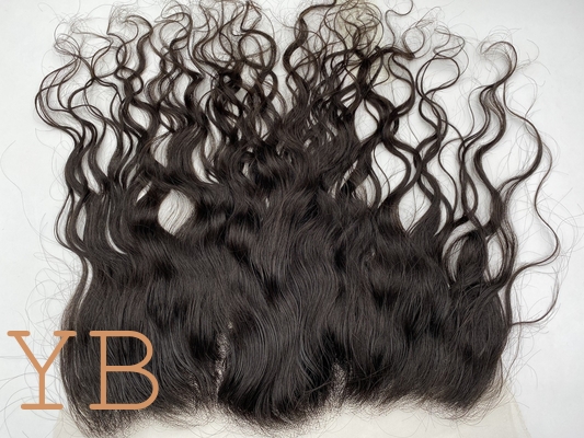 Natural wave 13x6 Lace Frontal Closure Human Hair Ear to Ear HD Lace Frontal Closure Free Part Brazilian Hair Extensions 150% Density Lace Frontal Human Hair Pre Plucked with Baby Hair 24 Inch