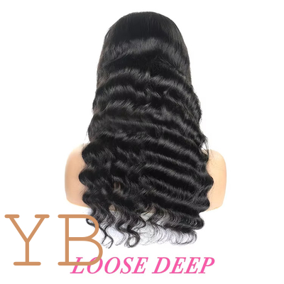 Good price Loose Deep Wave Transparent 5x5 Full Lace Front Frontal Wig Glueless  Pre Pluck Raw Lace Human remy Hair Wigs online