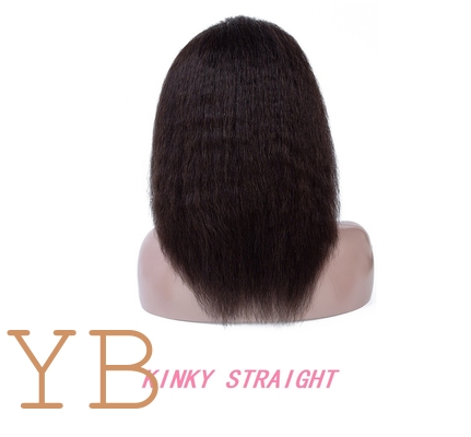 Good price Ready to Ship Kinky Straight Raw Human Hair 5X5 Transparent Lace Front Wigs 12-28 Inches Virgin Human Hair Kinky Straight Wig online
