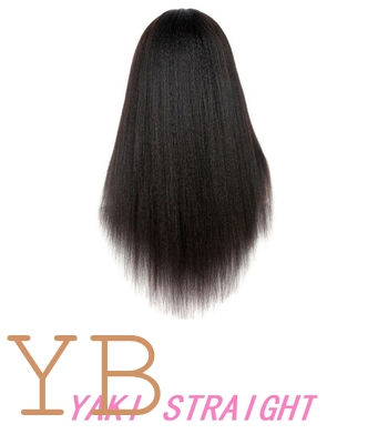 Good price Glueless 5X5  Lace Frontal Light Yaki Lace Wig,Kinky Straight Full Lace Wig Human Hair,Yaki Straight Lace Front Wig online