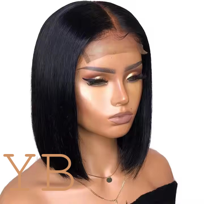 Good price Wear and Go Glueless Wig Bob Straight Pre Cut Lace 4x4 Front closure Human Hair Wigs No Glue online