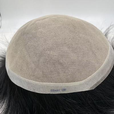 Best Quality Men's 100% Human Hair Prosthesis Natural Handmade Silk Base Closure Breathable Mens Replacement Right 5x7 6x8 7x9 8x10 Toupee