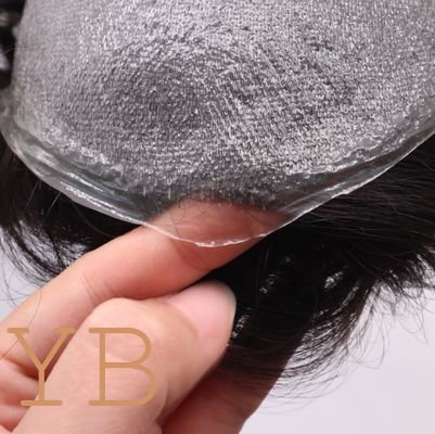 NG Thickness 02-03 mm Super Thin and Light Poly for Men,90% density  Natural Virgin Hair ,wholesale Hair Replacement for men