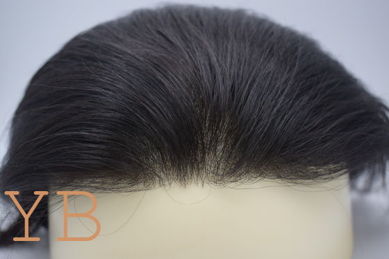 BIO Super Knotted Thin Skin 05-06mil Mens Hair Piece Natural Front Men Wigs Real Human Hair Toupee