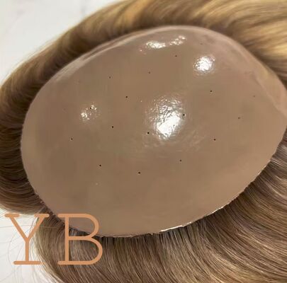 Scalp D Hair Topper for Hair Loss Silk Base Signature Human Hair Wig Crab Liver CNC XT Silicone Topper