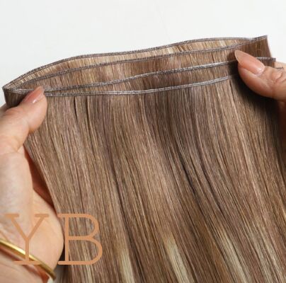 Seamless European Human Hair Extensions Thick Invisible Weft No Return Hair Double Drawn Genius Weft Hair