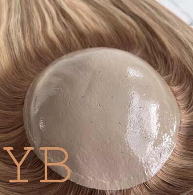 Hair Loss Treatment Raw Virgin Hair Strong Thick Silicone Toupee for Women PU Silicone Hair Topper for Baldness and Alopecia