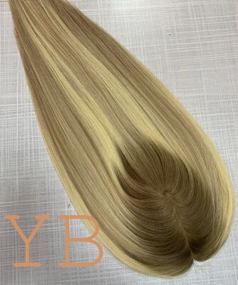 Hair Topper For Hair Loss Silk Base Signature Human Hair Wig Crab Liver XT Silicone Topper