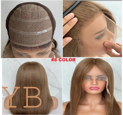 Ready to Ship Remy Grade Silicone Medical Wig for Alopecia Patients Hand-Tied Full Wig Glueless Attachment Chinese Human Hair