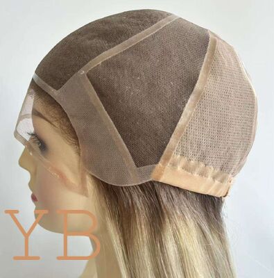 Medical Wigs Supplier Silicone Wig Cap Virgin Brazilian Hair Mono Top Medical Wig for Alopecia Woman