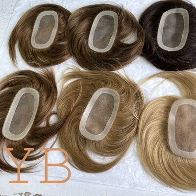 Hair Topper Women Topper Mini Topper Blonde Balage Affordable Ready to Ship White European Hair Straight Mono Base Wig 130%-160%