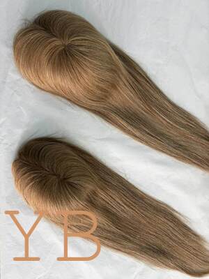 Wholesale High Quality Invisible Knots Mono PU Silk Base Hair Toppers for Women Straight Virgin European Human Hair Topper