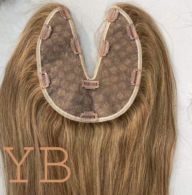 V Shape Clip in Hair Extension Remy Human Hair V Shape Topper Toupee Seamless Invisible Clip in Hair Extensions V/u Shape