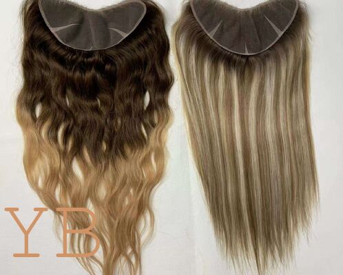 Silky Bone Straight One Piece Real Human Hair Extensions Clip Ins European V/U Shape Hair Topper Lace Clip in Extension