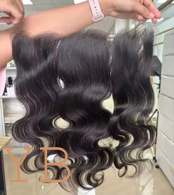 Good price 13x4 Transparent HD Lace Frontal Raw Indian Body Wave High Quality Human Hair Lace Frontal closure online