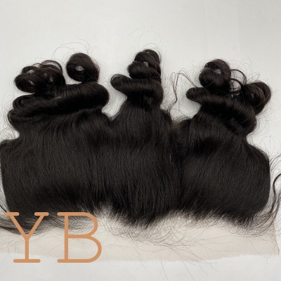 Good price 13x6 Lace Frontal Closure  Ear To Ear Free Part lace Closure Brazilian Loose Wave Frontal Human Hair Extension Pre-Plucked Frontal Closure Natural Black Color online