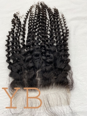 Good price Deep Curly Lace Frontal Vietnamese Hair, Human Hair 5X5 Transparent HD Lace Frontal and Closure online
