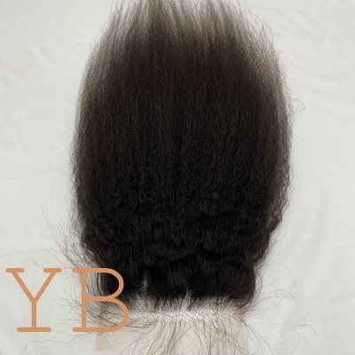 Good price Kinky Straight 5X5 Lace Frontal Closure Human Hair Ear to Ear HD Lace Frontal Closure Free Part Brazilian Hair Extensions 150% Density Lace Frontal Human Hair Pre Plucked with Baby Hair 24 Inch online