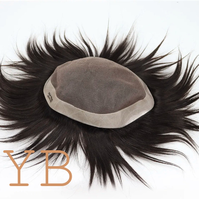 Good price Fine mono in middle with NPU around men hair replacement online