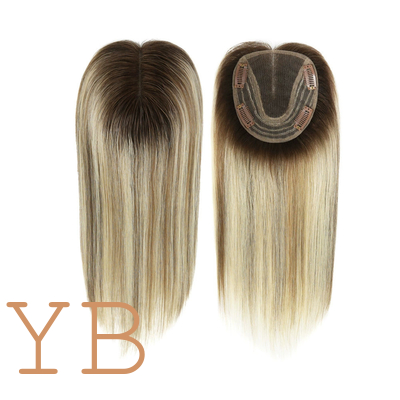 Good price 100% Remy Hair human Hair Brazilian 12 inch hair double lace in middle with wefts back for hair topper for women online