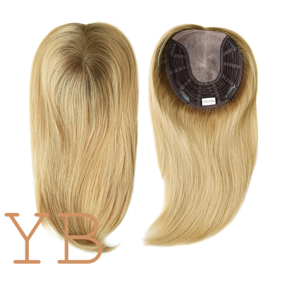Good price 100% European Virgin Hair women Mono hair topper natural color double drawn full end full coverage mono wefted Topper online