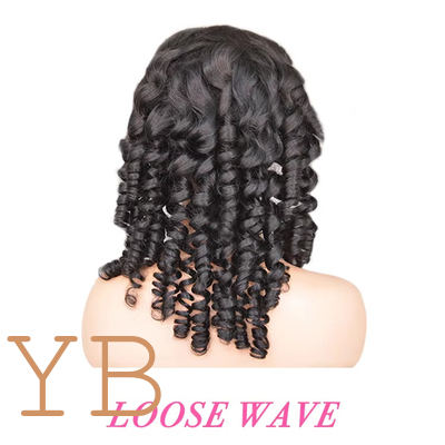 Good price Loose Bounce Wave Transparent 5x5 Full Lace Front Frontal Wig Glueless  Pre Pluck Raw Lace Human remy Hair Wigs online