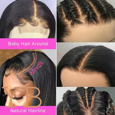 Good price 13x6 HD Lace Front Wig Bone Straight Human Hair Wig PrePlucked online