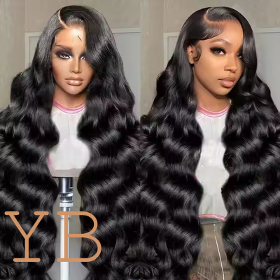 Good price Ready to Ship Brazilian Virgin Hair Body Wave 180% Preplucked 360 HD ransparent Full Lace Front Wigs Human Hair for Black Women online