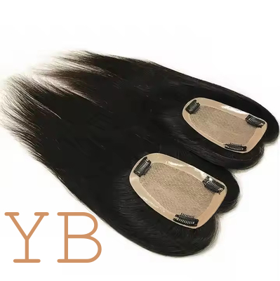 Good price New 100% Remy Human Hair Toppers natural black color 5.5x6 Inch and 6x7 inch Hair Pieces for Women Thin Hair Silk Base Clip in Toppers online