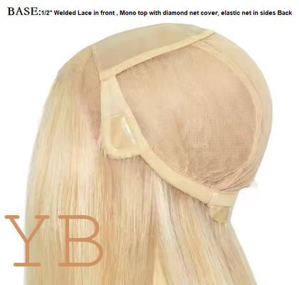 Good price 100% RAW Cuticle Remy Human Hair Medical Grade Toupee Mono Top Ladies Wigs Mix Color Wigs for Cancer And Alopecia Patients online
