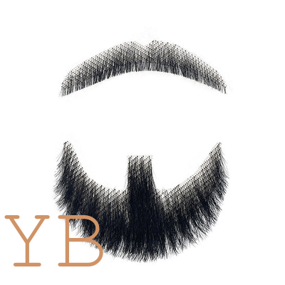 Good price Full hand-woven fake beards, seamless men's fake mustaches, human hair-like fake eyebrows, and sideburns for film and television props online