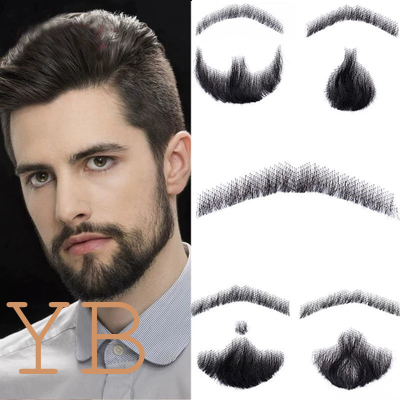 Good price 100% Human Hair Handmade Fake Mustache Beard for Entertainment/Drama/Life online