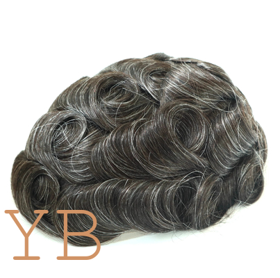 Good price Mens Toupee Hair Replacement French Lace Human Hair Systems Hair Pieces Q6 #1B20 online