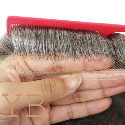 Good price Mens Toupee Hair Replacement French Lace Human Hair Systems Hair Pieces Q6 #1B65 online