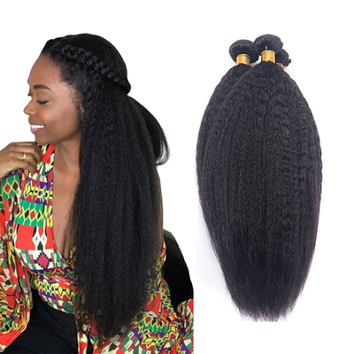 Good price KINKY STRAIGHT  Cheap Natural  Remy Indian Human Hair Vendor Weave Bundles and wefts online