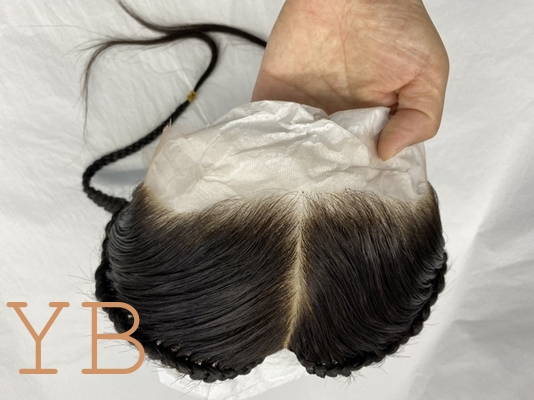 Good price New Arrival 100% Natural HD Transparent Lace Braids Frontal Closure 13x6 Remy Hair Indian Woman Toupee Piece Braids online