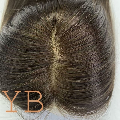 Good price Women's Single Knots for Swiss Lace Closure Topper Hand Tied Invisible HD Virgin Remy Cuticle Aligned Human Hair Toupee Right online