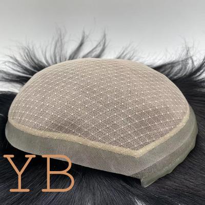 Good price Pre-plucked bleachign knot invisible hair line silk base men hair pieces and hair replacement natural black color with many size in stock online