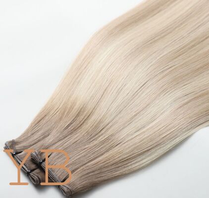 Good price Luxury Hair Double Drawn Bond Genius Weft Hair Extensions 100% Remy Virgin Russian Human Hair Straight and Wave Styles online