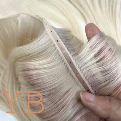 Good price Butterfly Weft XO Human Hair Extensions Cuticle Aligned Human Hair Invisible Hole Weft Hair Extension With Free Mico Beads online
