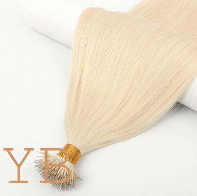 Good price Blonde Nano Hair Extensions Tip Virgin Natural Hair Suppliers Raw Cuticle Nano Ring Natural Human Hair Extensions online