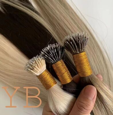 Good price Wholesale 12A Remy Micro Link Beads Nano Ring Hair Extensions Double Drawn Russian Human Hair Extension Nano Ring Tips online