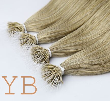 Good price 100% Brazilian Remy Hair Italian Keratin Bonding Plastic Tips Natural Hair Extension Micro Bead Nano Tip Extensions online
