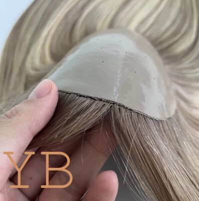 Good price New Design Raw Virgin Hair Strong Thick Silicone Toupee for Women PU Silicone Hair Topper for Baldness and Alopecia online