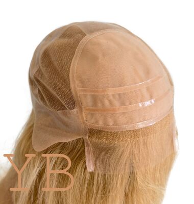 Good price Raw hair Hair Medical Grade Alopecia Blonde Virgin Human Hair Front Silk Silicon Glueless Full Lace Base Cap Wig for Women online