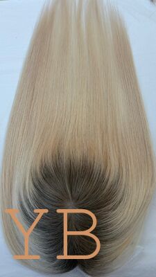 Good price 2026 White Lace Closure for Women Silk Top Natural Density Human Hair Closure Mono Lace #613 Blonde Wig Topper online