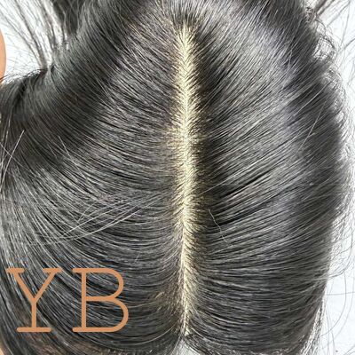 Good price Silk Base Hair Topper Middle Part Natural 100% Human Hair Topper Silk Base Invisible Breathable for Women Hair Topper online