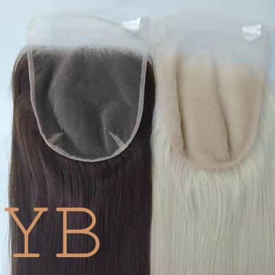 Good price Stock Mesh Integration PreColored Lace Closure 3x5 3x6 5x5 6x6 Raw Virgin Human Hair Transparent hd Lace Closure online