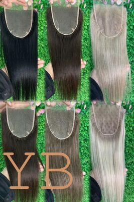 Good price Ready Ship European 13A Grade Human Hair Extensions Mesh Integration System Colored Lace Closure 6x6 Sizes 100% Transparent online